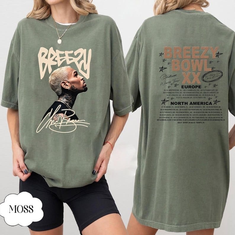 Breezy Bowl Tour Tee — Moss